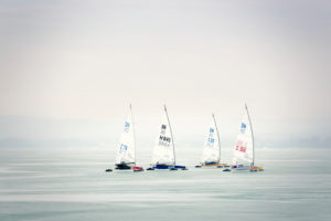Ice sailing European championship on Lake Balaton in Hungary, regatta participant in the wind at full speed in the middle of Lake Balaton. Ice sailing European championship on Lake Balaton in Hungary, regatta participant in the wind at full speed in the middle of Lake Balaton.